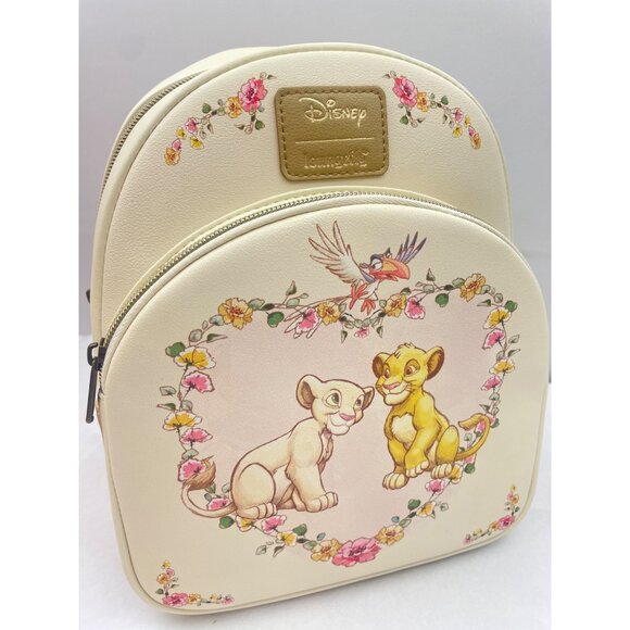 Loungefly Disney The Lion King Young Simba & Nala Heart Mini Backpack - Picture 7 of 15
